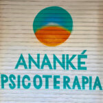 Painted door symbolizing a threshold to emotional healing and transformation at Ananké Psychotherapy in Valencia.